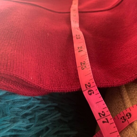 VTG LRL Sweater Blazer Red Military-Style Velvet Collar Gold Buttons L Preppy - Picture 13 of 14